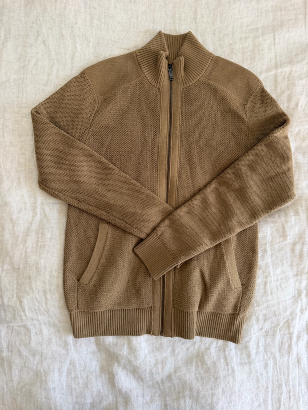 Banana Republic Men's Zip Knit Jacket - Tan